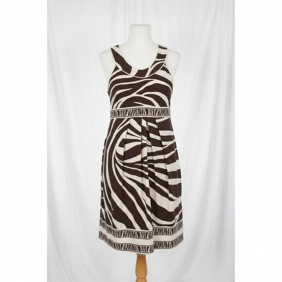 NWOT BCBG Max Azaria Animal Zebra Print Midi Dress - Picture 2 of 13